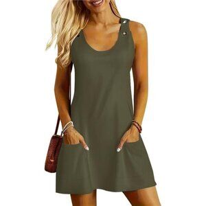 ETCYY NEW Womens Sleeveless Summer Dresses 2025 Cusual U Neck Sundresses